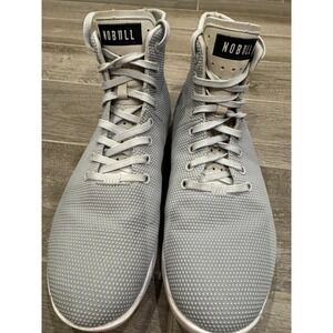 NOBULL High-Top Trainers Men's 10.5 Gray CrossFit Training Shoes Lace-Up